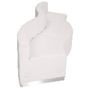 HERCULES Alon Series Melrose White LeatherSoft Reception Configuration, 3 Pieces, ZB-803-720-SET-WH-GG, ZB-803-720-SET-WH-GG