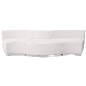HERCULES Alon Series Melrose White LeatherSoft Reception Configuration, 3 Pieces, ZB-803-720-SET-WH-GG, ZB-803-720-SET-WH-GG