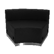 HERCULES Alon Series Black LeatherSoft Reception Configuration, 4 Pieces, ZB-803-730-SET-BK-GG, ZB-803-730-SET-BK-GG