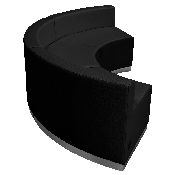 HERCULES Alon Series Black LeatherSoft Reception Configuration, 3 Pieces, ZB-803-740-SET-BK-GG, ZB-803-740-SET-BK-GG