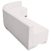 HERCULES Alon Series Melrose White LeatherSoft Reception Configuration, 3 Pieces, ZB-803-750-SET-WH-GG, ZB-803-750-SET-WH-GG