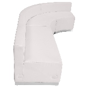 HERCULES Alon Series Melrose White LeatherSoft Reception Configuration, 3 Pieces, ZB-803-750-SET-WH-GG, ZB-803-750-SET-WH-GG