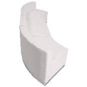 HERCULES Alon Series Melrose White LeatherSoft Reception Configuration, 3 Pieces, ZB-803-770-SET-WH-GG, ZB-803-770-SET-WH-GG