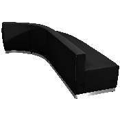 HERCULES Alon Series Black LeatherSoft Reception Configuration, 3 Pieces, ZB-803-790-SET-BK-GG, ZB-803-790-SET-BK-GG
