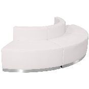 HERCULES Alon Series Melrose White LeatherSoft Reception Configuration, 3 Pieces, ZB-803-800-SET-WH-GG, ZB-803-800-SET-WH-GG