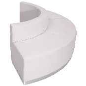 HERCULES Alon Series Melrose White LeatherSoft Reception Configuration, 3 Pieces, ZB-803-800-SET-WH-GG, ZB-803-800-SET-WH-GG