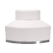 HERCULES Alon Series Melrose White LeatherSoft Reception Configuration, 3 Pieces, ZB-803-800-SET-WH-GG, ZB-803-800-SET-WH-GG