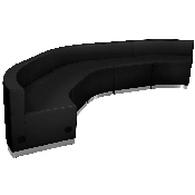 HERCULES Alon Series Black LeatherSoft Reception Configuration, 5 Pieces, ZB-803-820-SET-BK-GG