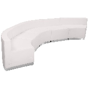 HERCULES Alon Series Melrose White LeatherSoft Reception Configuration, 5 Pieces, ZB-803-820-SET-WH-GG