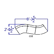 HERCULES Alon Series Melrose White LeatherSoft Reception Configuration, 3 Pieces, ZB-803-830-SET-WH-GG, ZB-803-830-SET-WH-GG