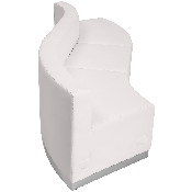 HERCULES Alon Series Melrose White LeatherSoft Reception Configuration, 3 Pieces, ZB-803-830-SET-WH-GG, ZB-803-830-SET-WH-GG