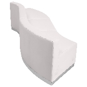 HERCULES Alon Series Melrose White LeatherSoft Reception Configuration, 3 Pieces, ZB-803-830-SET-WH-GG, ZB-803-830-SET-WH-GG