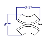HERCULES Alon Series Melrose White LeatherSoft Reception Configuration, 4 Pieces, ZB-803-840-SET-WH-GG, ZB-803-840-SET-WH-GG
