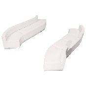 HERCULES Alon Series Melrose White LeatherSoft Reception Configuration, 7 Pieces, ZB-803-870-SET-WH-GG