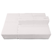 HERCULES Alon Series Melrose White LeatherSoft Reception Configuration, 4 Pieces, ZB-803-880-SET-WH-GG
