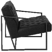 HERCULES Madison Series Black LeatherSoft Tufted Lounge Chair, ZB-8522-BK-GG