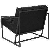HERCULES Madison Series Black LeatherSoft Tufted Lounge Chair, ZB-8522-BK-GG