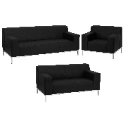 HERCULES Definity Series Reception Set in Black LeatherSoft, ZB-DEFINITY-8009-SET-BK-GG