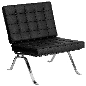 HERCULES Flash Series Black LeatherSoft Lounge Chair with Curved Legs, ZB-FLASH-801-CHAIR-BK-GG