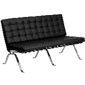 HERCULES Flash Series Black LeatherSoft Loveseat with Curved Legs, ZB-FLASH-801-LS-BK-GG