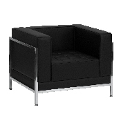 HERCULES Imagination Series Contemporary Black LeatherSoft Chair with Encasing Frame, ZB-IMAG-CHAIR-GG