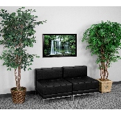 HERCULES Imagination Series Black LeatherSoft Lounge Set, 2 Pieces, ZB-IMAG-MIDCH-2-GG