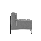 HERCULES Imagination Series 2 Piece Gray LeatherSoft Waiting Room Lounge Set - Reception Bench, ZB-IMAG-MIDCH-2-GY-GG