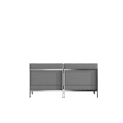 HERCULES Imagination Series 2 Piece Gray LeatherSoft Waiting Room Lounge Set - Reception Bench, ZB-IMAG-MIDCH-2-GY-GG