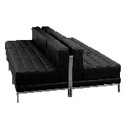 HERCULES Imagination Series Black LeatherSoft Lounge Set, 6 Pieces, ZB-IMAG-MIDCH-6-GG