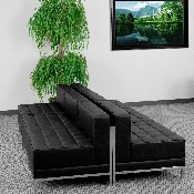 HERCULES Imagination Series Black LeatherSoft Lounge Set, 6 Pieces, ZB-IMAG-MIDCH-6-GG
