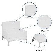 HERCULES Imagination Series Contemporary Melrose White LeatherSoft Middle Chair, ZB-IMAG-MIDDLE-WH-GG