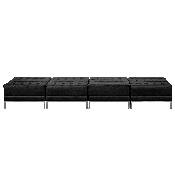 HERCULES Imagination Series Black LeatherSoft Four Seat Bench, ZB-IMAG-OTTO-4-GG