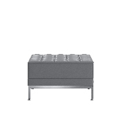 Hercules Imagination Series Gray Leathersoft Ottoman, ZB-IMAG-OTTOMAN-GY-GG