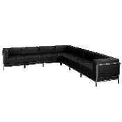 HERCULES Imagination Series Black LeatherSoft Sectional Configuration, 7 Pieces, ZB-IMAG-SECT-SET1-GG, ZB-IMAG-SECT-SET1-GG