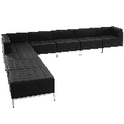HERCULES Imagination Series Black LeatherSoft Sectional Configuration, 9 Pieces, ZB-IMAG-SECT-SET11-GG, ZB-IMAG-SECT-SET11-GG