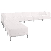 HERCULES Imagination Series Melrose White LeatherSoft Sectional Configuration, 9 Pieces, ZB-IMAG-SECT-SET11-WH-GG