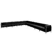 HERCULES Imagination Series Black LeatherSoft Sectional Configuration, 11 Pieces, ZB-IMAG-SECT-SET2-GG