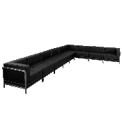 HERCULES Imagination Series Black LeatherSoft Sectional Configuration, 9 Pieces, ZB-IMAG-SECT-SET4-GG, ZB-IMAG-SECT-SET4-GG