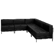HERCULES Imagination Series Black LeatherSoft Sectional Configuration, 5 Pieces, ZB-IMAG-SECT-SET5-GG