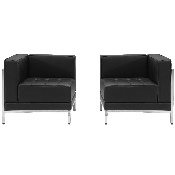 HERCULES Imagination Series Black LeatherSoft 2 Piece Corner Chair Set, ZB-IMAG-SET10-GG