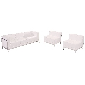 HERCULES Imagination Series Melrose White LeatherSoft Sofa & Chair Set, ZB-IMAG-SET13-WH-GG