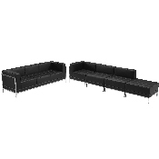 HERCULES Imagination Series Black LeatherSoft Sofa & Lounge Chair Set, 5 Pieces, ZB-IMAG-SET16-GG