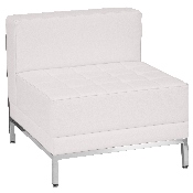 HERCULES Imagination Series Melrose White LeatherSoft Sofa, Lounge & Ottoman Set, 12 Pieces, ZB-IMAG-SET21-WH-GG