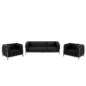 HERCULES Imagination Series Black LeatherSoft Sofa & Chair Set, ZB-IMAG-SET3-GG