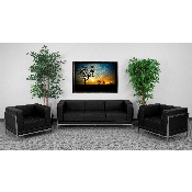 HERCULES Imagination Series Black LeatherSoft Sofa & Chair Set, ZB-IMAG-SET3-GG