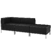 HERCULES Imagination Series Black LeatherSoft 3 Piece Chair & Ottoman Set, ZB-IMAG-SET6-GG