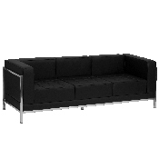 HERCULES Imagination Series Contemporary Black LeatherSoft Sofa with Encasing Frame, ZB-IMAG-SOFA-GG