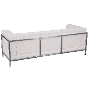 HERCULES Imagination Series Contemporary Melrose White LeatherSoft Sofa with Encasing Frame, ZB-IMAG-SOFA-WH-GG