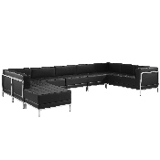 HERCULES Imagination Series Black LeatherSoft U-Shape Sectional Configuration, 7 Pieces, ZB-IMAG-U-SECT-SET4-GG