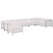 HERCULES Imagination Series Melrose White LeatherSoft U-Shape Sectional Configuration, 7 Pieces, ZB-IMAG-U-SECT-SET4-WH-GG